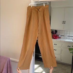 H&M Yellow Wide Leg Trouser Pants